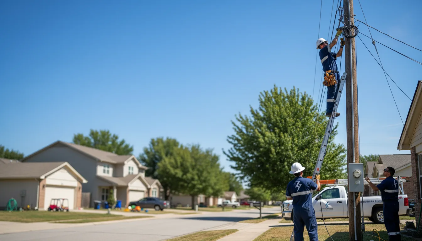 Residential electrician providing installation services in Pond Creek, OK